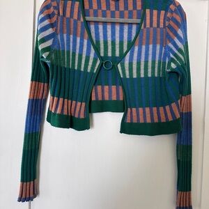 Colorful Striped Crop Top